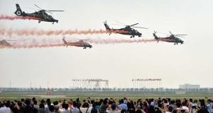 Z-9, Z-10 and Z-19 in China’s first helicopter aerobatics team