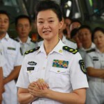 PLA famous singer Song Zuying and her Colleagues visit navy fleet